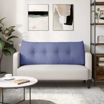 Polštář Na Záda Modrá Džínovina 120 X 24 X 50 Cm Textil