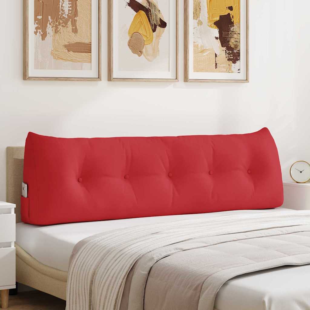 Polštář Na Záda Červená 160 X 24 X 50 Cm Textil