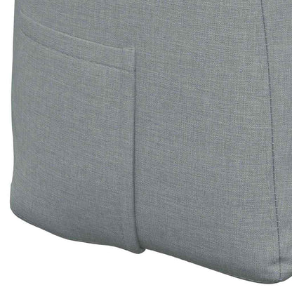 Polštář Na Záda Světle Šedá 180 X 24 X 50 Cm Textil