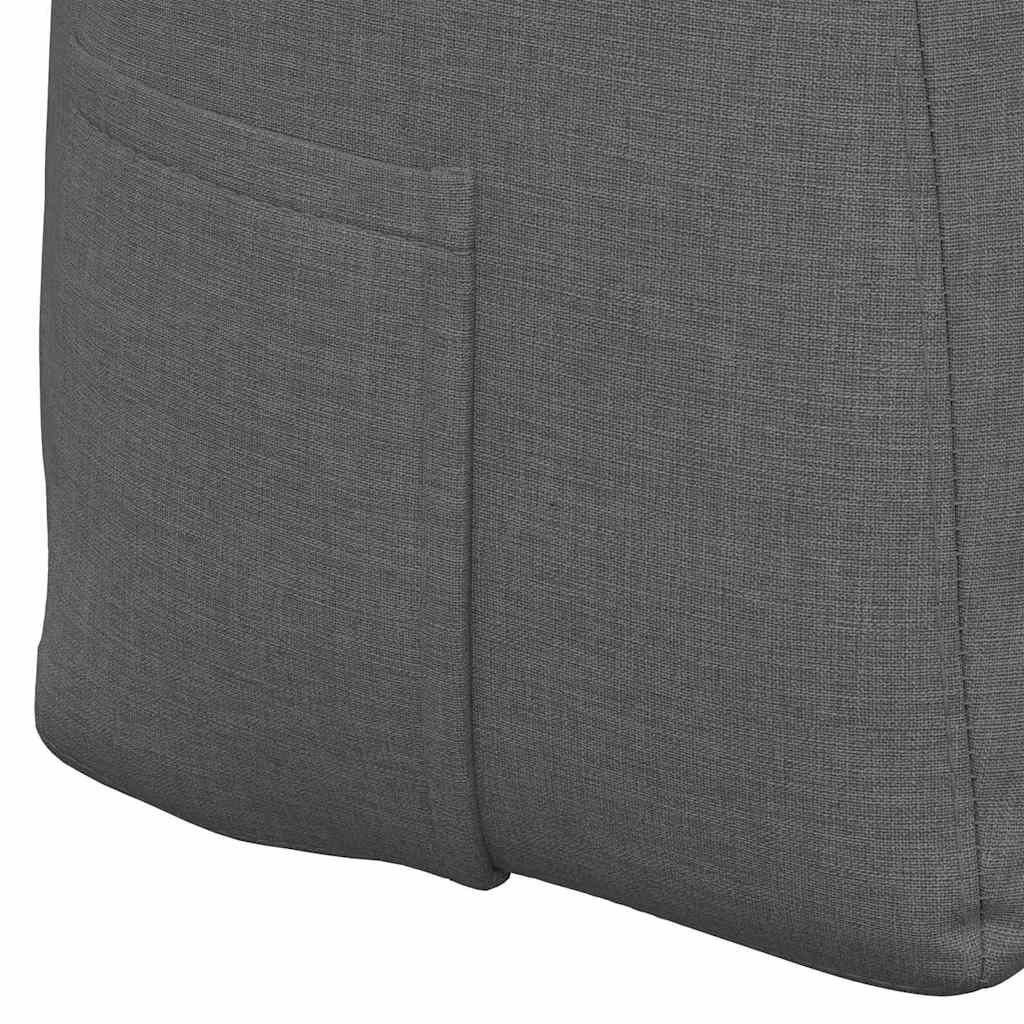 Polštář Na Záda Tmavě Šedá 180 X 24 X 50 Cm Textil