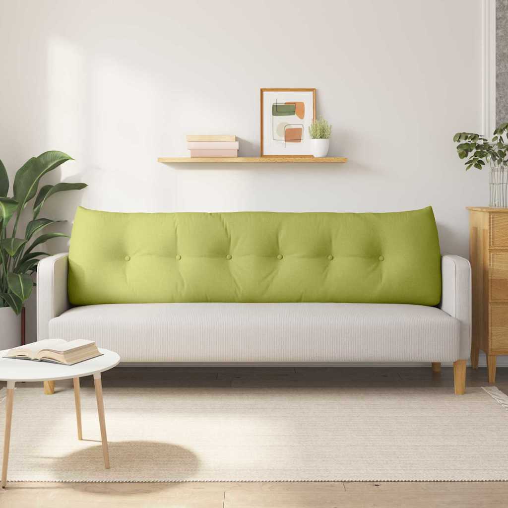Polštář Na Záda Světlá Zelená 180 X 24 X 50 Cm Textil