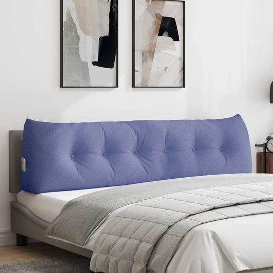 Polštář Na Záda Modrá Džínovina 180 X 24 X 50 Cm Textil