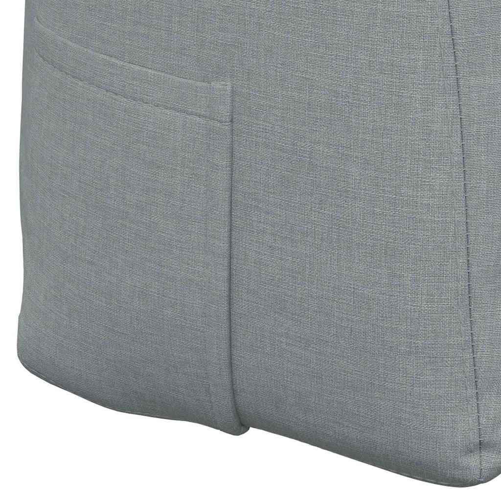 Polštář Na Záda Světle Šedá 200 X 24 X 50 Cm Textil