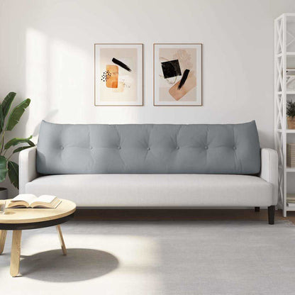Polštář Na Záda Světle Šedá 200 X 24 X 50 Cm Textil