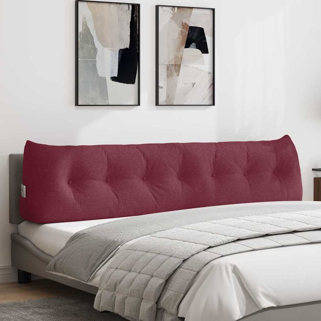 Polštář Na Záda Víno Červené 200 X 24 X 50 Cm Textil