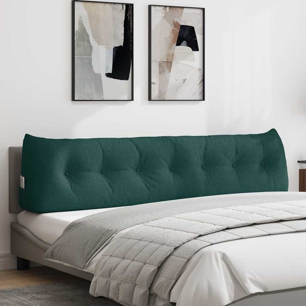 Polštář Na Záda Tmavě Zelená 200 X 24 X 50 Cm Textil