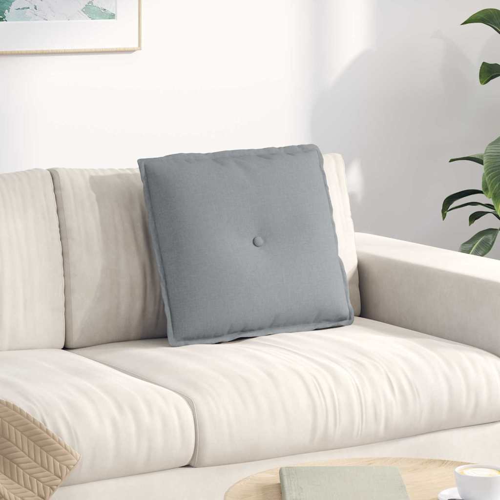 Polštář Na Záda Světle Šedá 50 X 19 X 45 Cm Textil