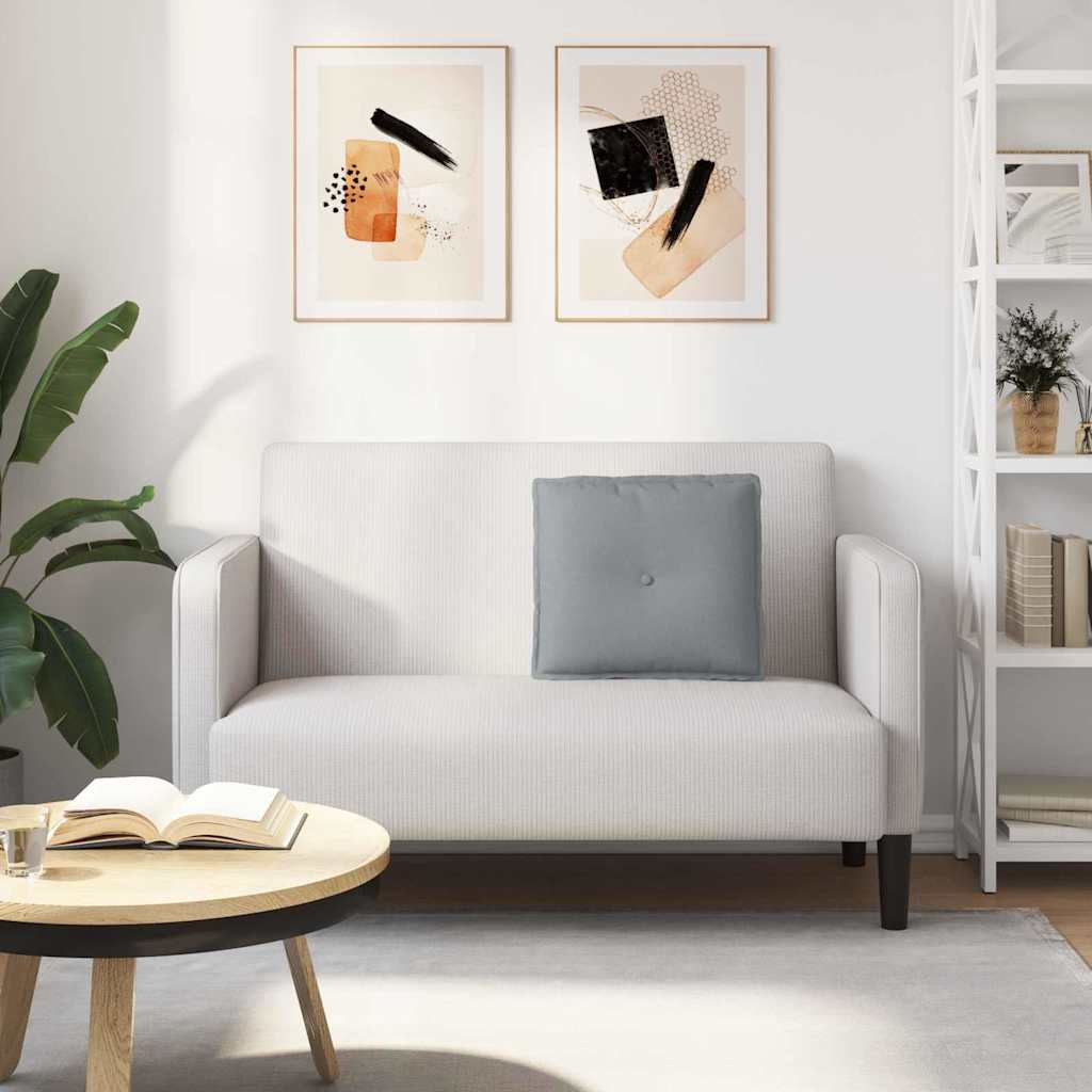 Polštář Na Záda Světle Šedá 50 X 19 X 45 Cm Textil