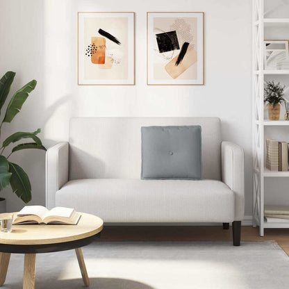 Polštář Na Záda Světle Šedá 50 X 19 X 45 Cm Textil