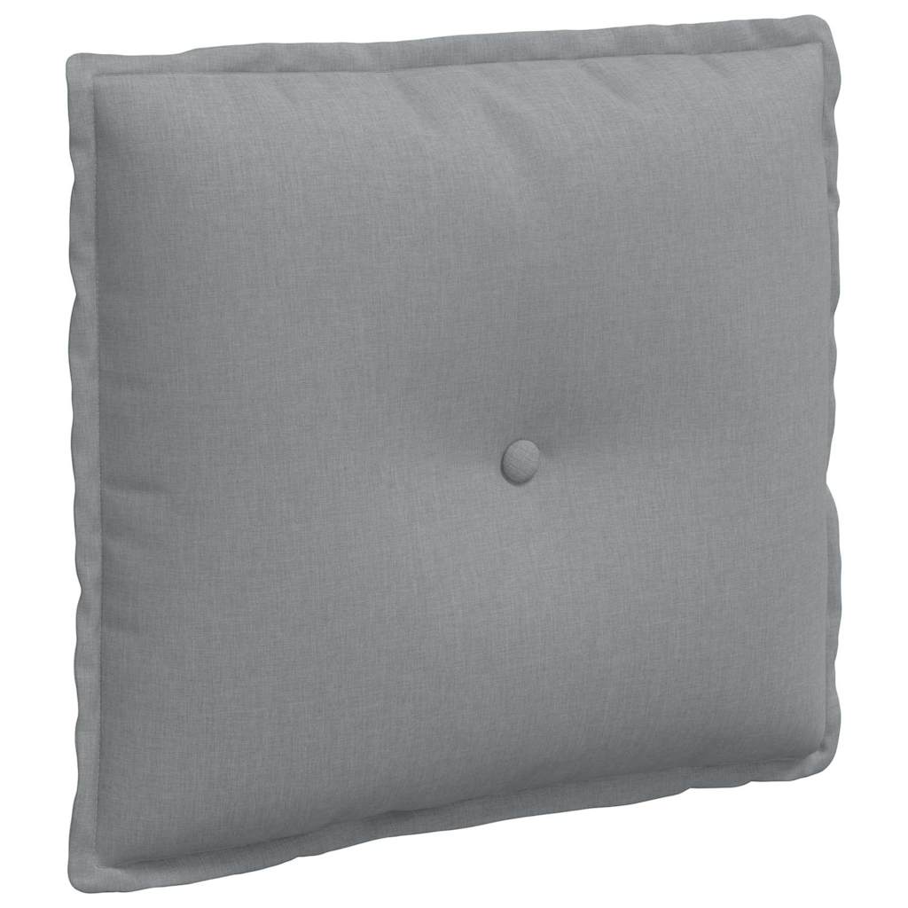 Polštář Na Záda Světle Šedá 50 X 19 X 45 Cm Textil
