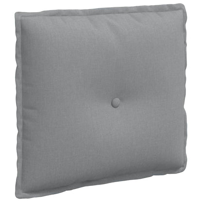 Polštář Na Záda Světle Šedá 50 X 19 X 45 Cm Textil