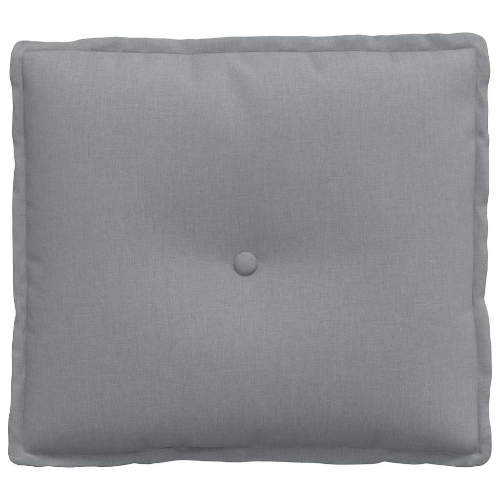 Polštář Na Záda Světle Šedá 50 X 19 X 45 Cm Textil