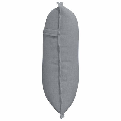 Polštář Na Záda Světle Šedá 50 X 19 X 45 Cm Textil