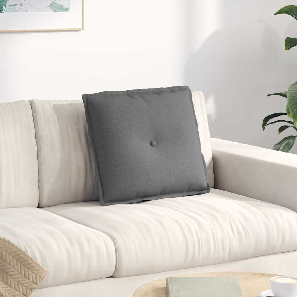 Polštář Na Záda Tmavě Šedá 50 X 19 X 45 Cm Textil