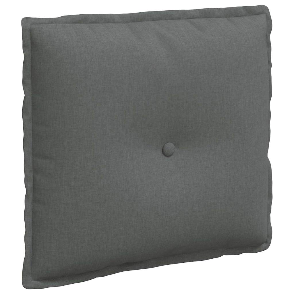 Polštář Na Záda Tmavě Šedá 50 X 19 X 45 Cm Textil