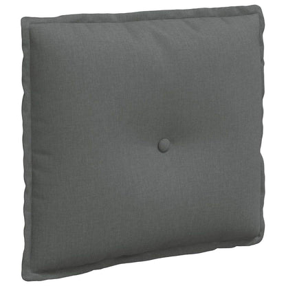 Polštář Na Záda Tmavě Šedá 50 X 19 X 45 Cm Textil