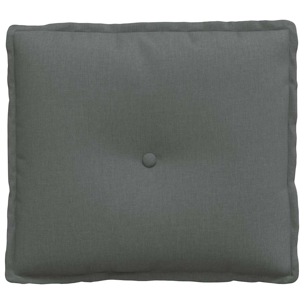 Polštář Na Záda Tmavě Šedá 50 X 19 X 45 Cm Textil