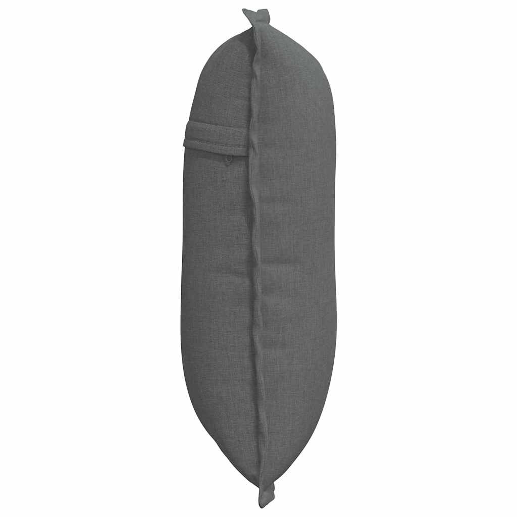 Polštář Na Záda Tmavě Šedá 50 X 19 X 45 Cm Textil