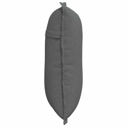 Polštář Na Záda Tmavě Šedá 50 X 19 X 45 Cm Textil
