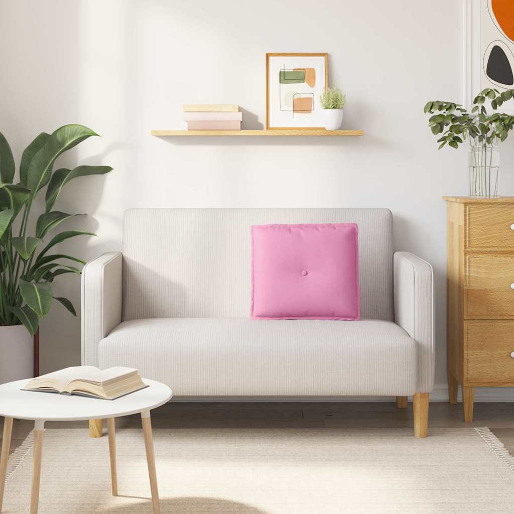 Polštář Na Záda Růžová 50 X 19 X 45 Cm Textil