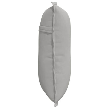 Polštář Na Záda Světle Šedá 50 X 45 Cm Mikrovlákno