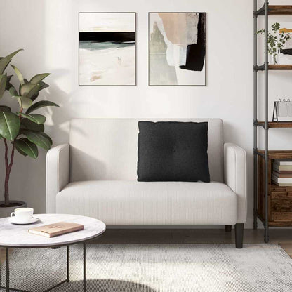 Polštář Na Záda Černá 60 X 19 X 50 Cm Textil