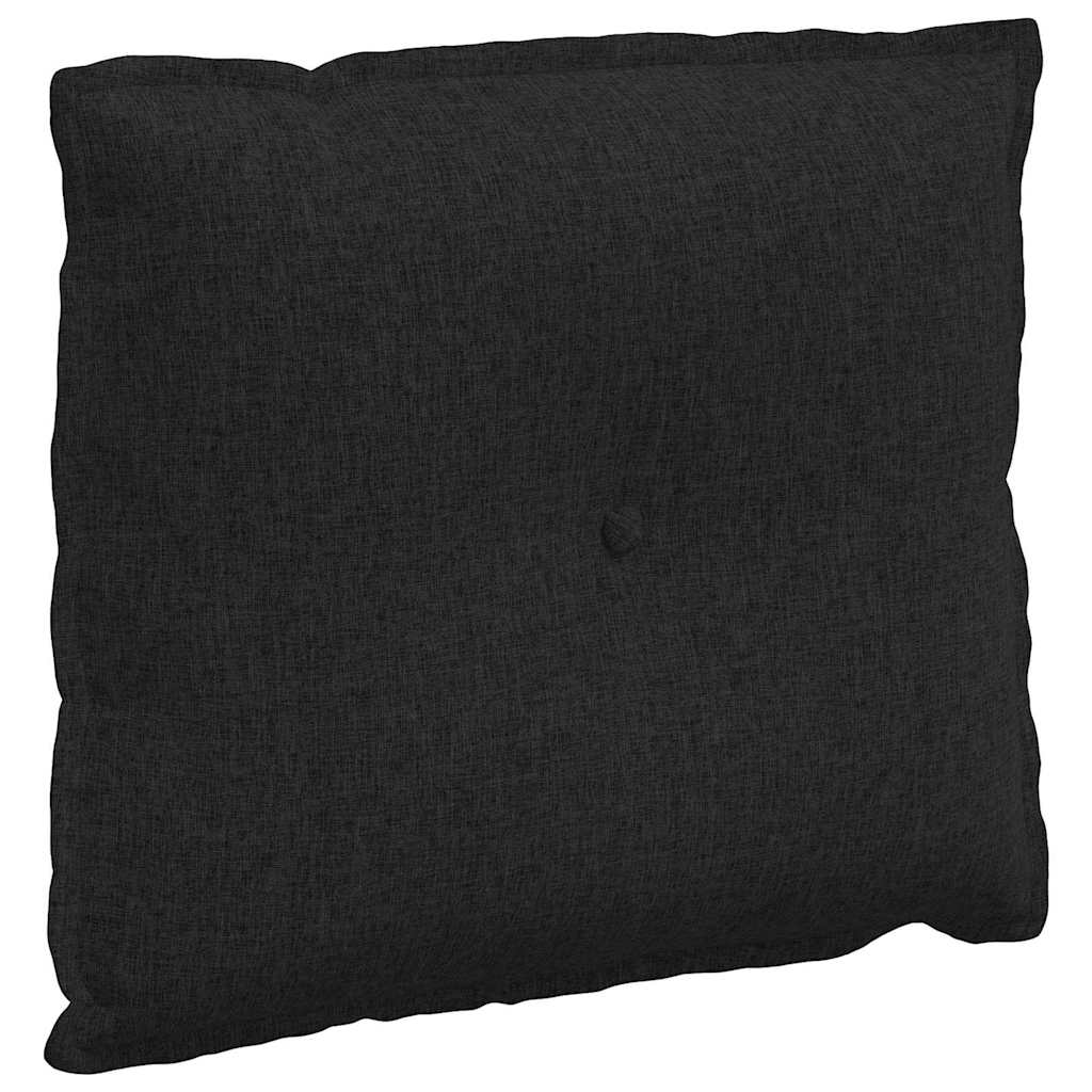 Polštář Na Záda Černá 60 X 19 X 50 Cm Textil
