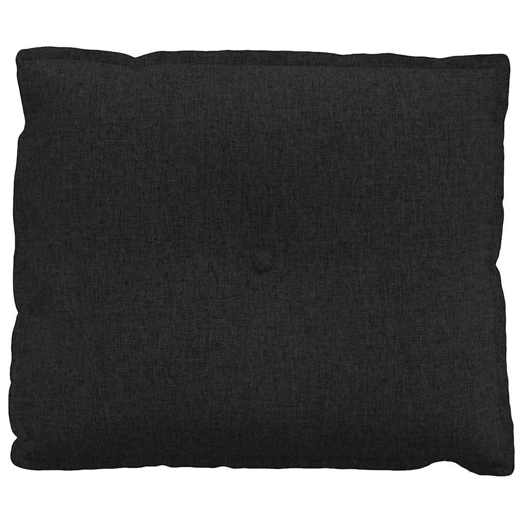 Polštář Na Záda Černá 60 X 19 X 50 Cm Textil