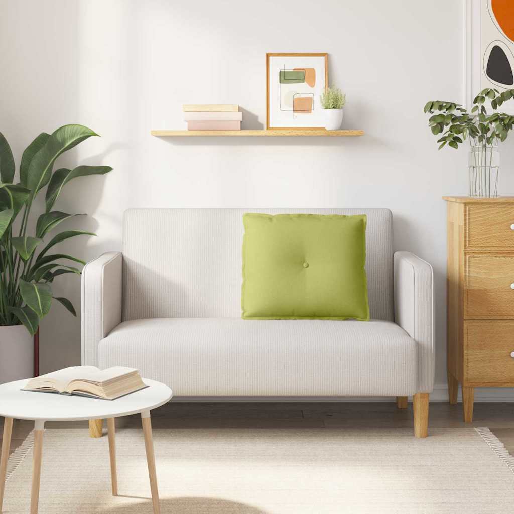 Polštář Na Záda Světlá Zelená 60 X 19 X 50 Cm Textil