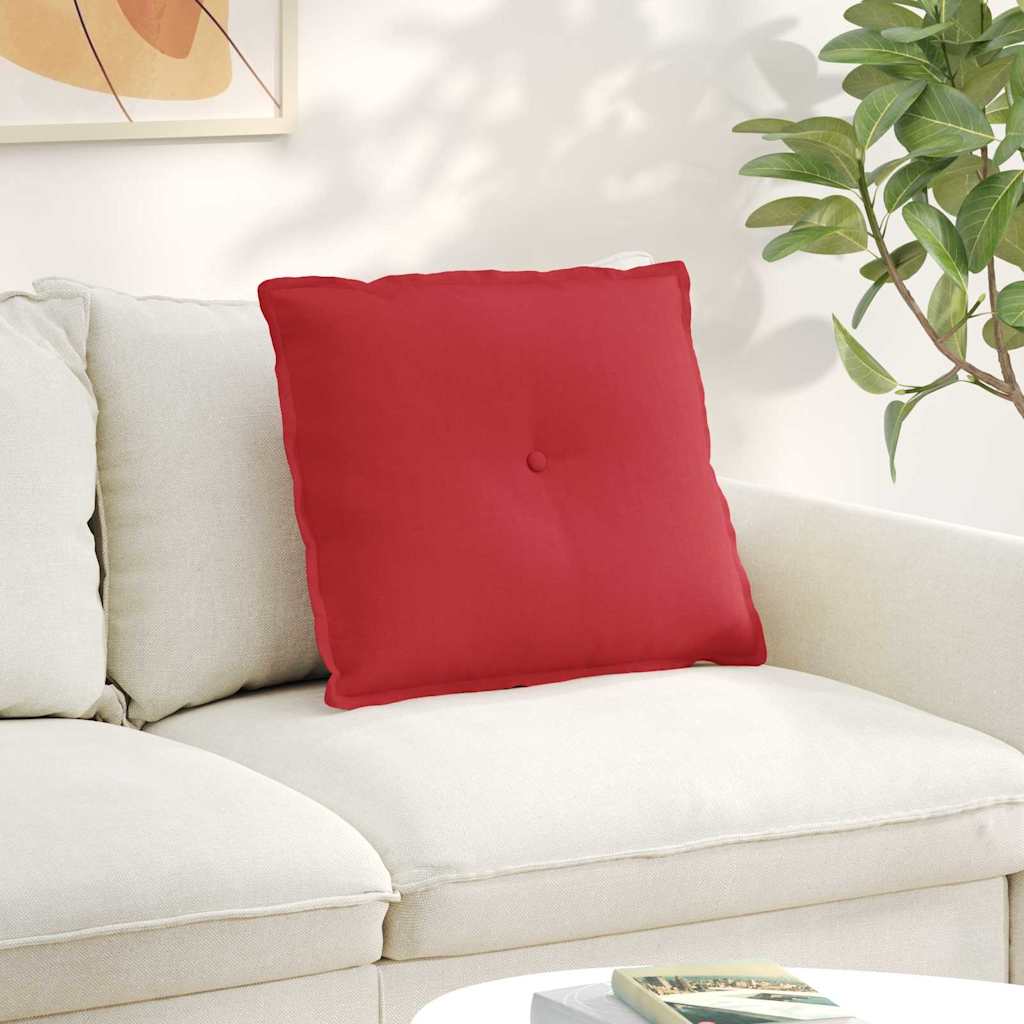 Polštář Na Záda Červená 60 X 19 X 50 Cm Textil