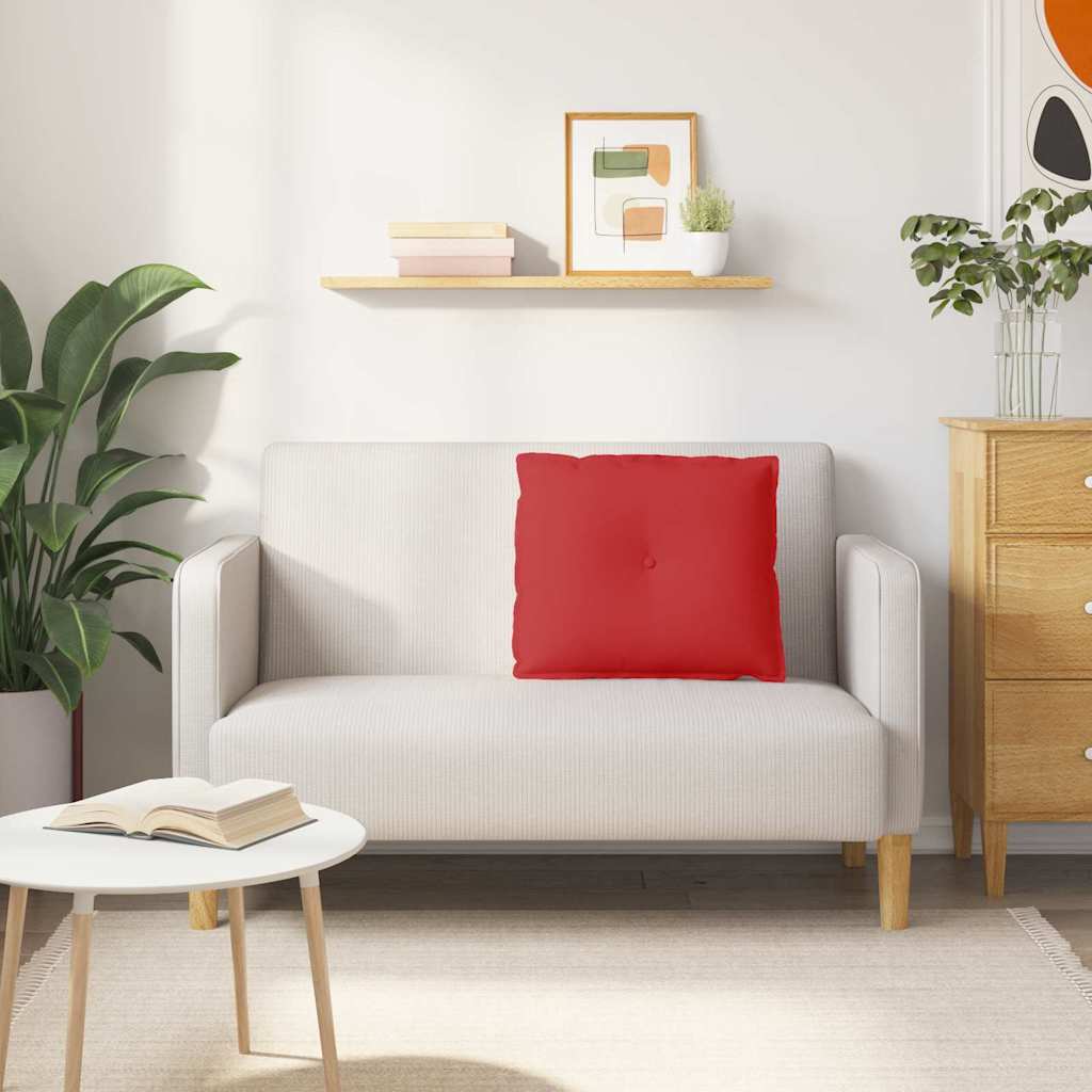 Polštář Na Záda Červená 60 X 19 X 50 Cm Textil