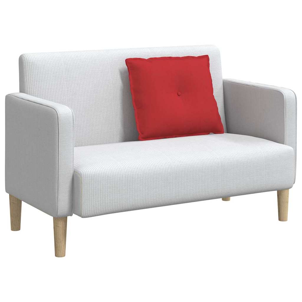 Polštář Na Záda Červená 60 X 19 X 50 Cm Textil