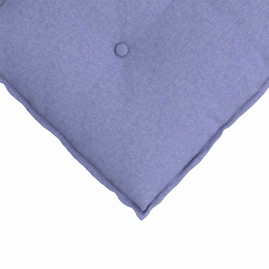 Polštář Na Záda Modrá Džínovina 60 X 19 X 50 Cm Textil