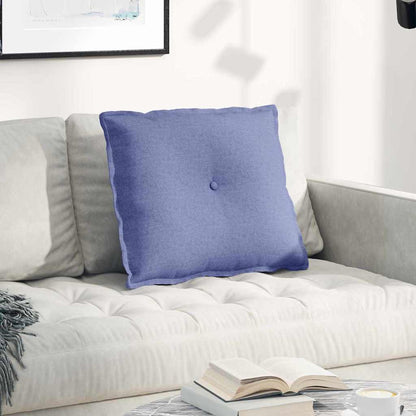 Polštář Na Záda Modrá Džínovina 60 X 19 X 50 Cm Textil
