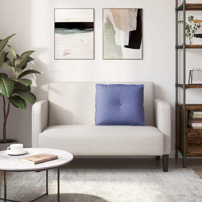 Polštář Na Záda Modrá Džínovina 60 X 19 X 50 Cm Textil