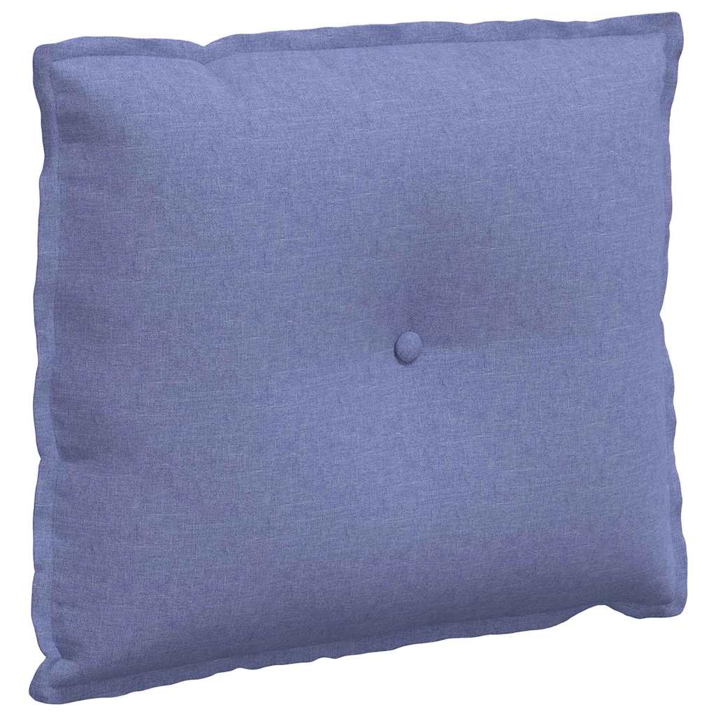 Polštář Na Záda Modrá Džínovina 60 X 19 X 50 Cm Textil