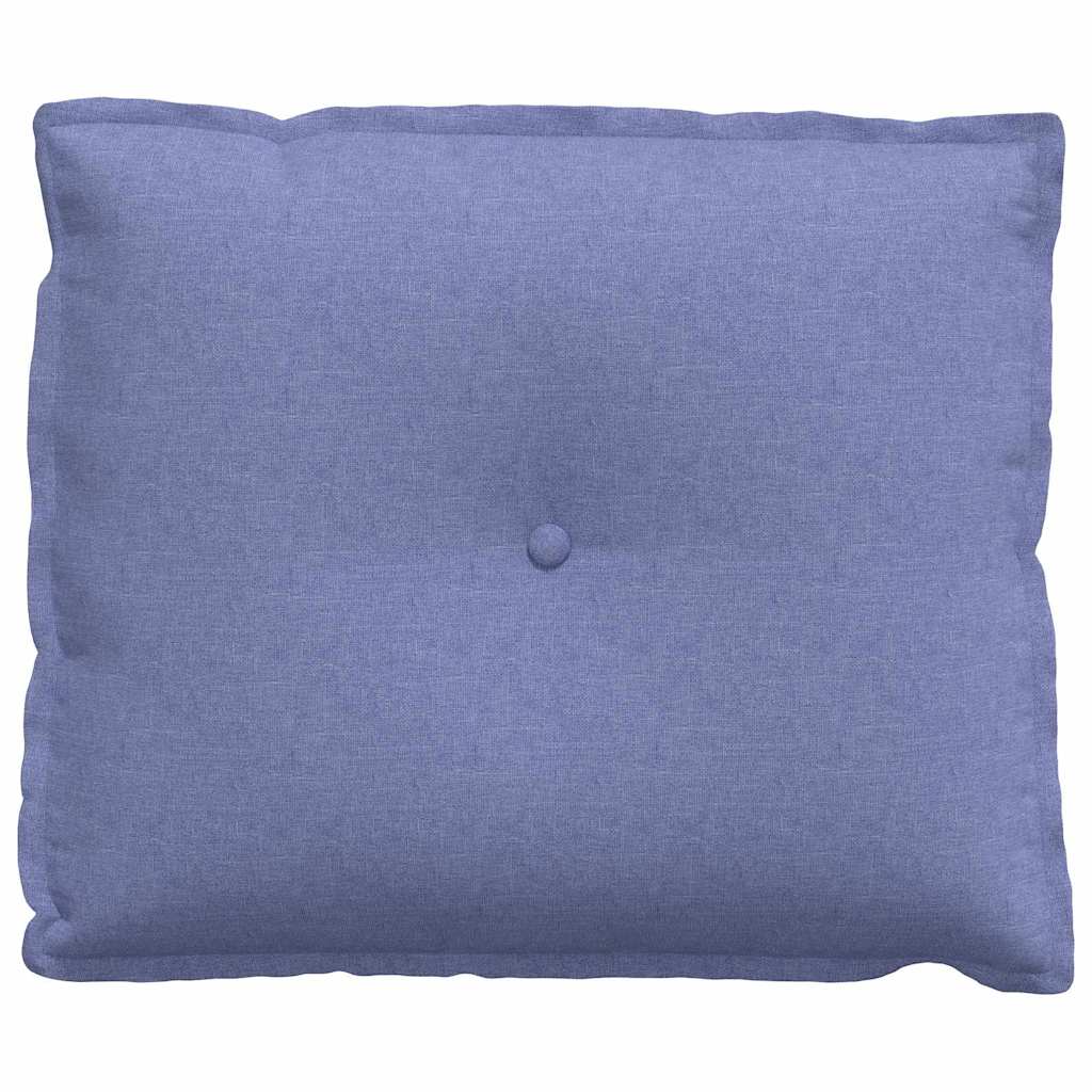 Polštář Na Záda Modrá Džínovina 60 X 19 X 50 Cm Textil