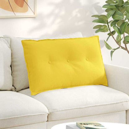 Polštář Na Záda Světlá Žlutá 80 X 19 X 50 Cm Textil