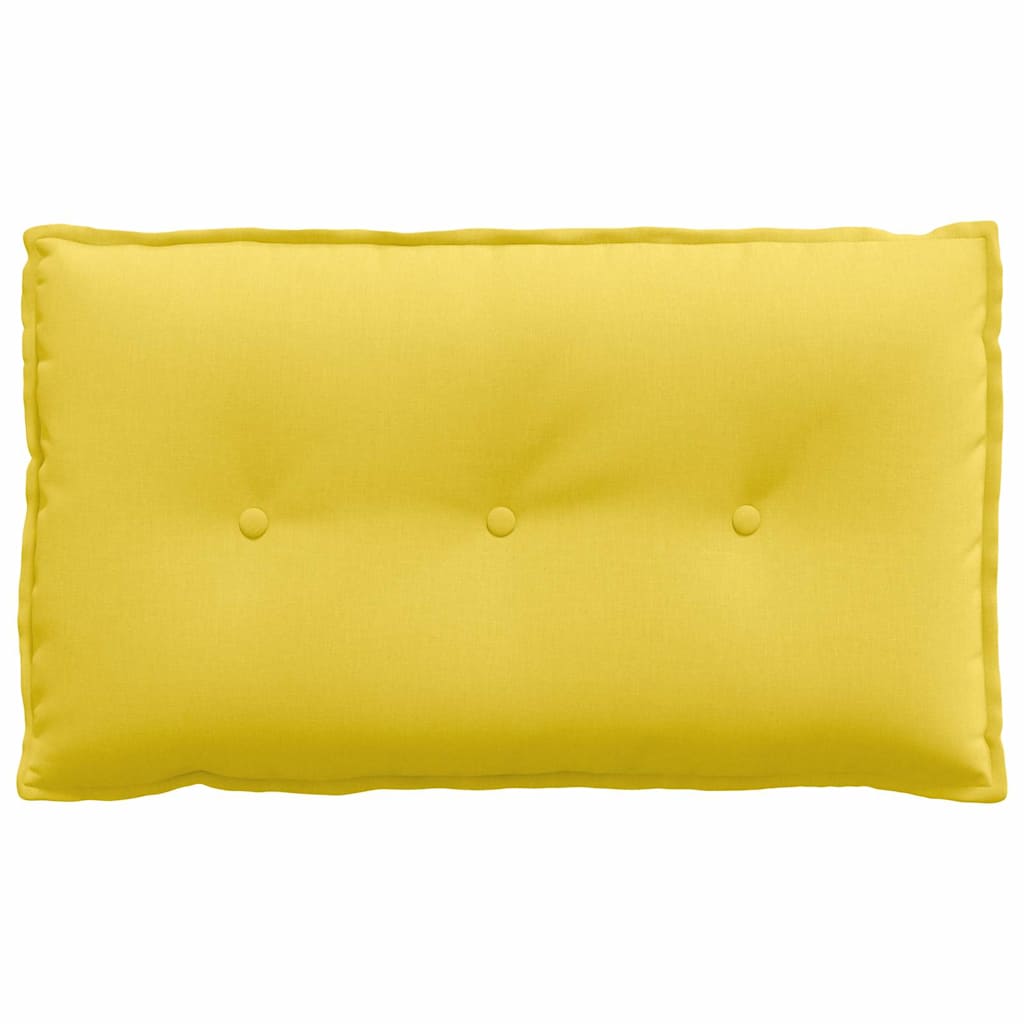 Polštář Na Záda Světlá Žlutá 80 X 19 X 50 Cm Textil