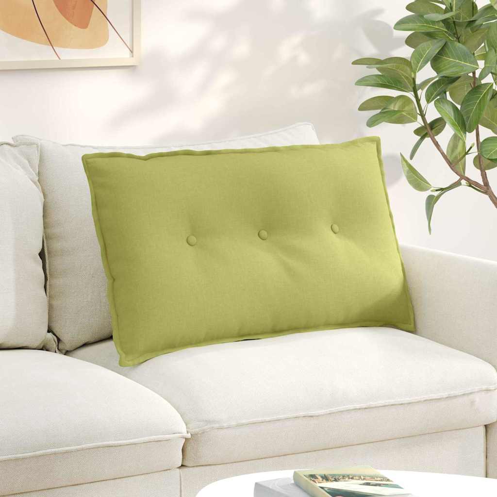 Polštář Na Záda Světlá Zelená 80 X 19 X 50 Cm Textil