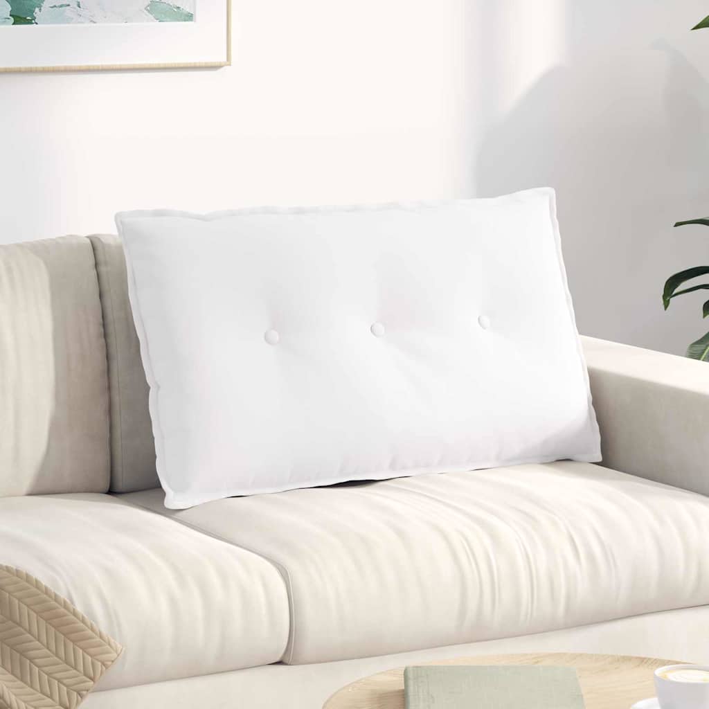Polštář Na Záda Bílá 80 X 19 X 50 Cm Textil