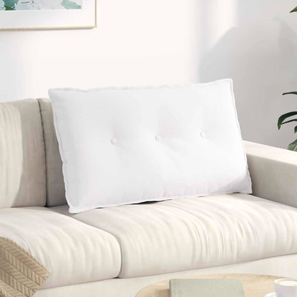 Polštář Na Záda Bílá 80 X 19 X 50 Cm Textil