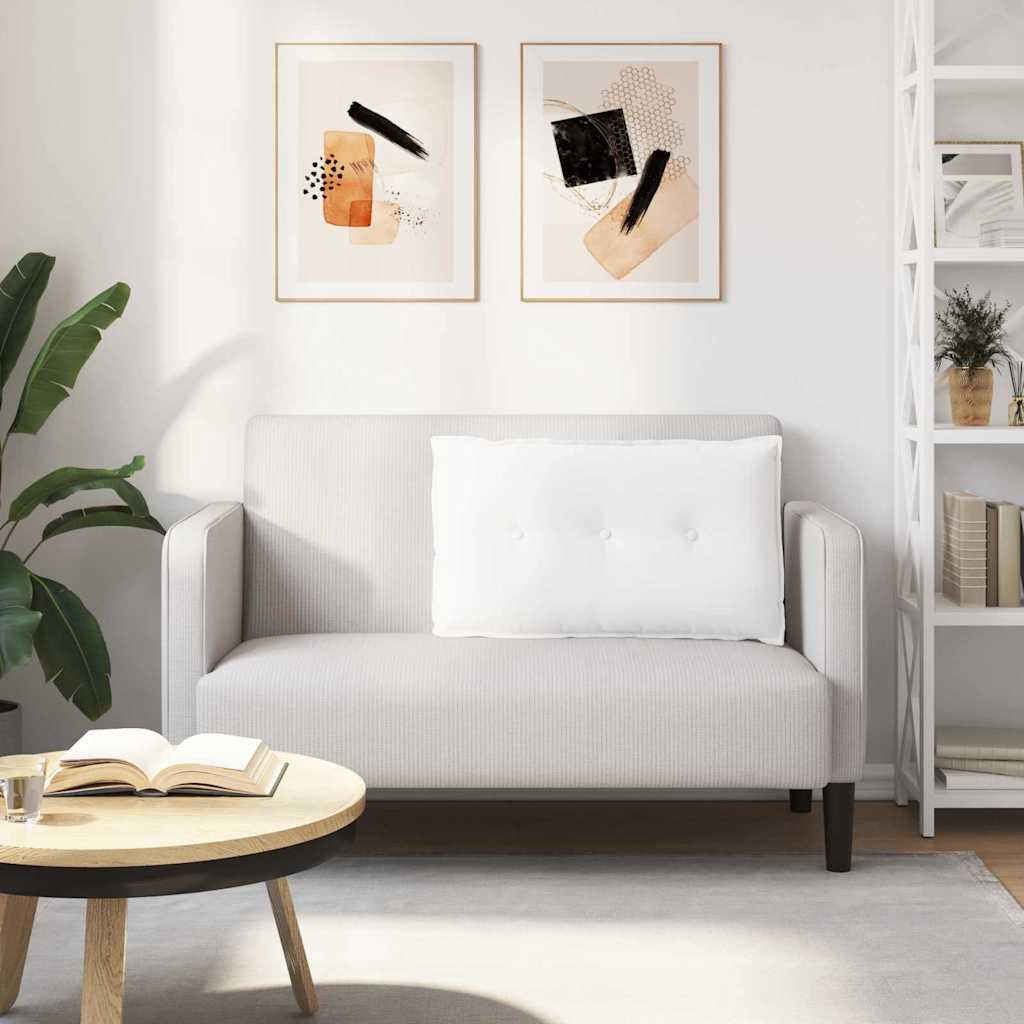 Polštář Na Záda Bílá 80 X 19 X 50 Cm Textil