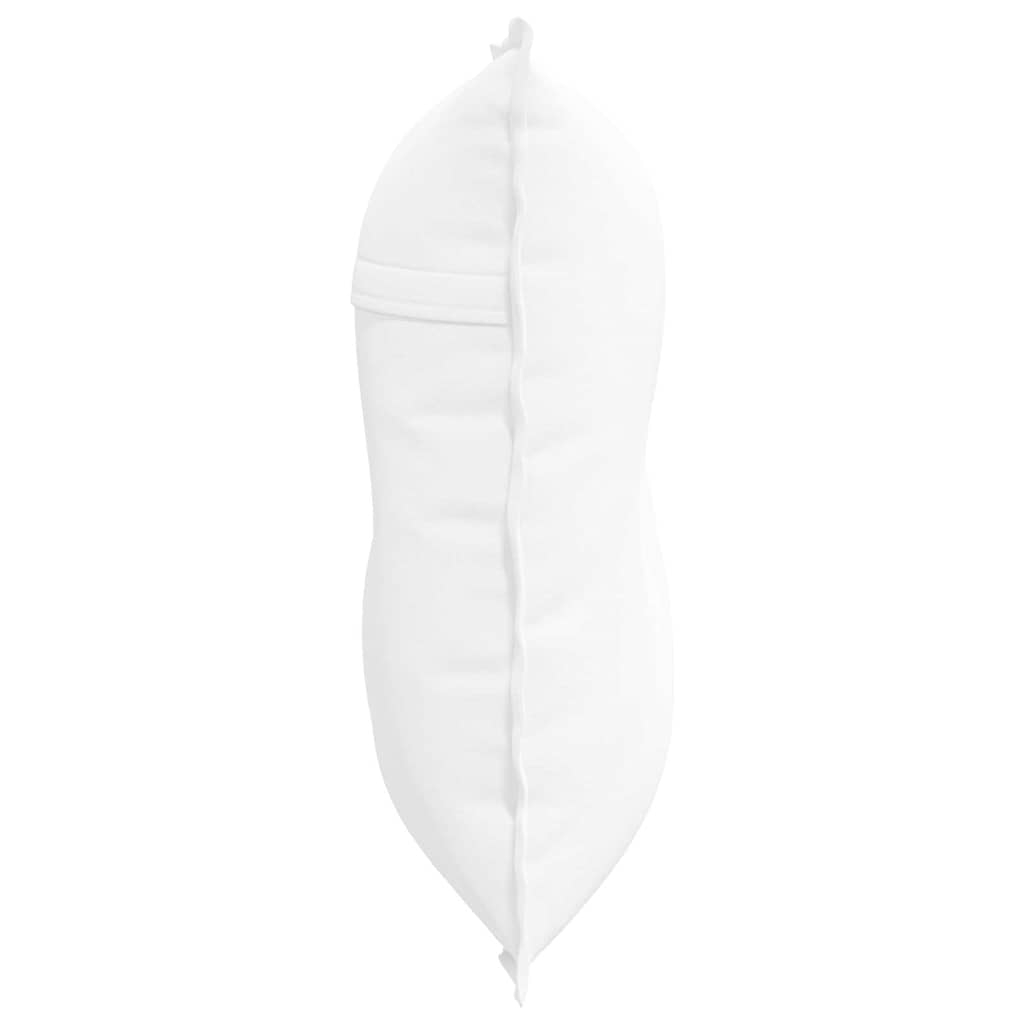 Polštář Na Záda Bílá 80 X 19 X 50 Cm Textil