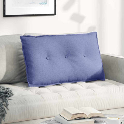 Polštář Na Záda Modrá Džínovina 80 X 19 X 50 Cm Textil