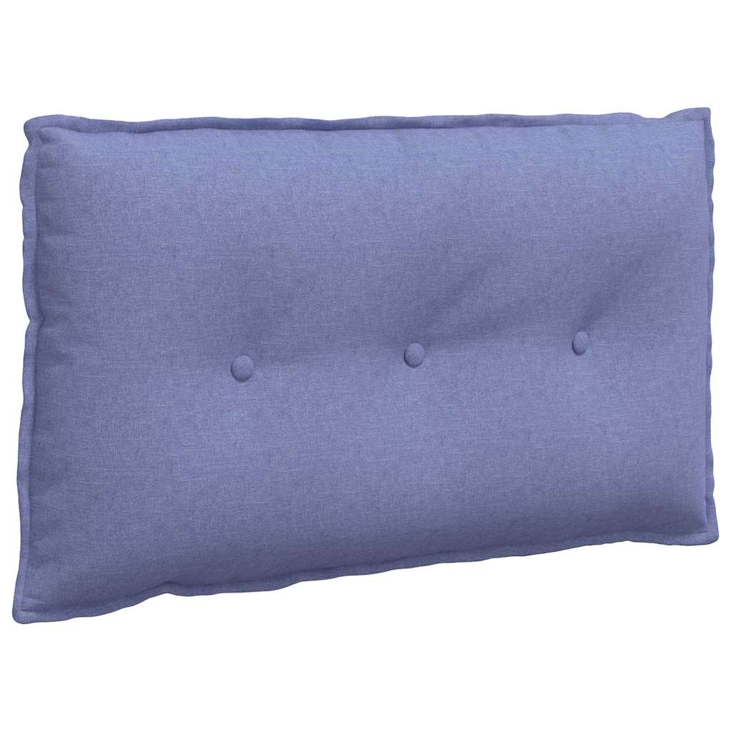 Polštář Na Záda Modrá Džínovina 80 X 19 X 50 Cm Textil