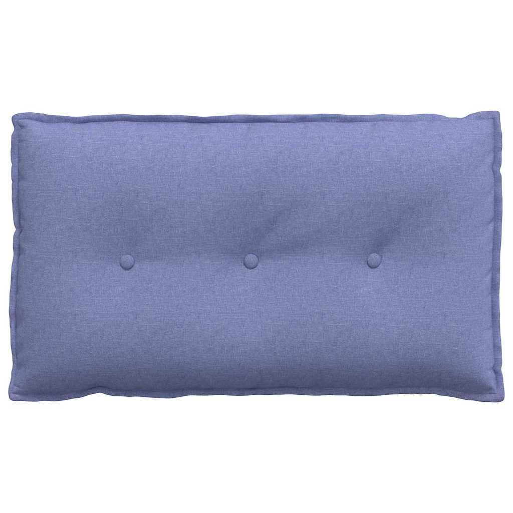 Polštář Na Záda Modrá Džínovina 80 X 19 X 50 Cm Textil