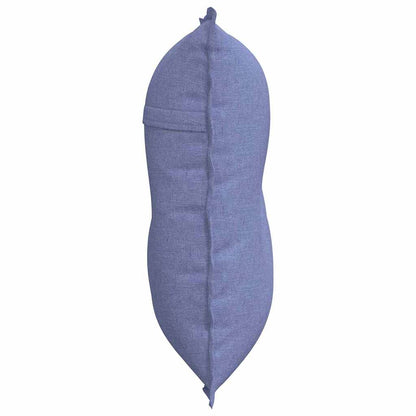 Polštář Na Záda Modrá Džínovina 80 X 19 X 50 Cm Textil