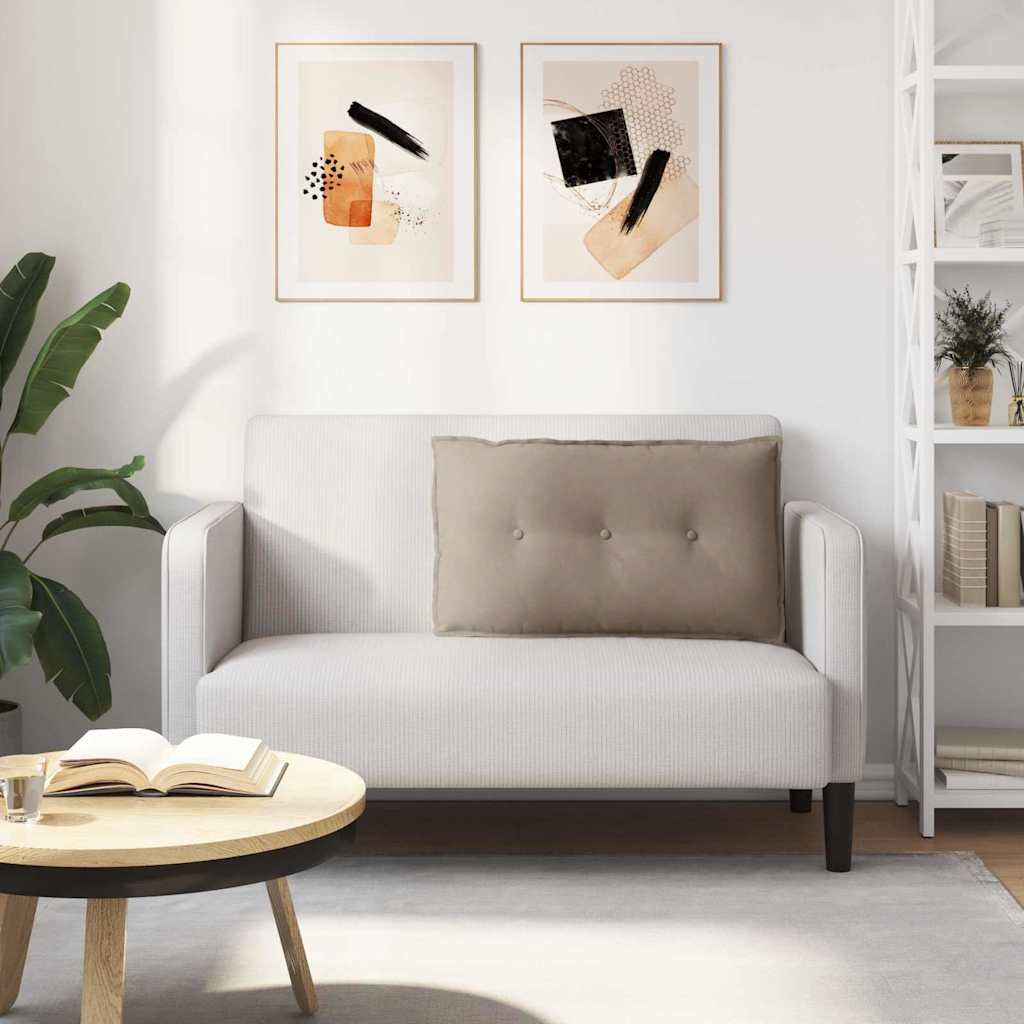 Polštář Na Záda Taupe 80 X 50 Cm Mikrovlákno
