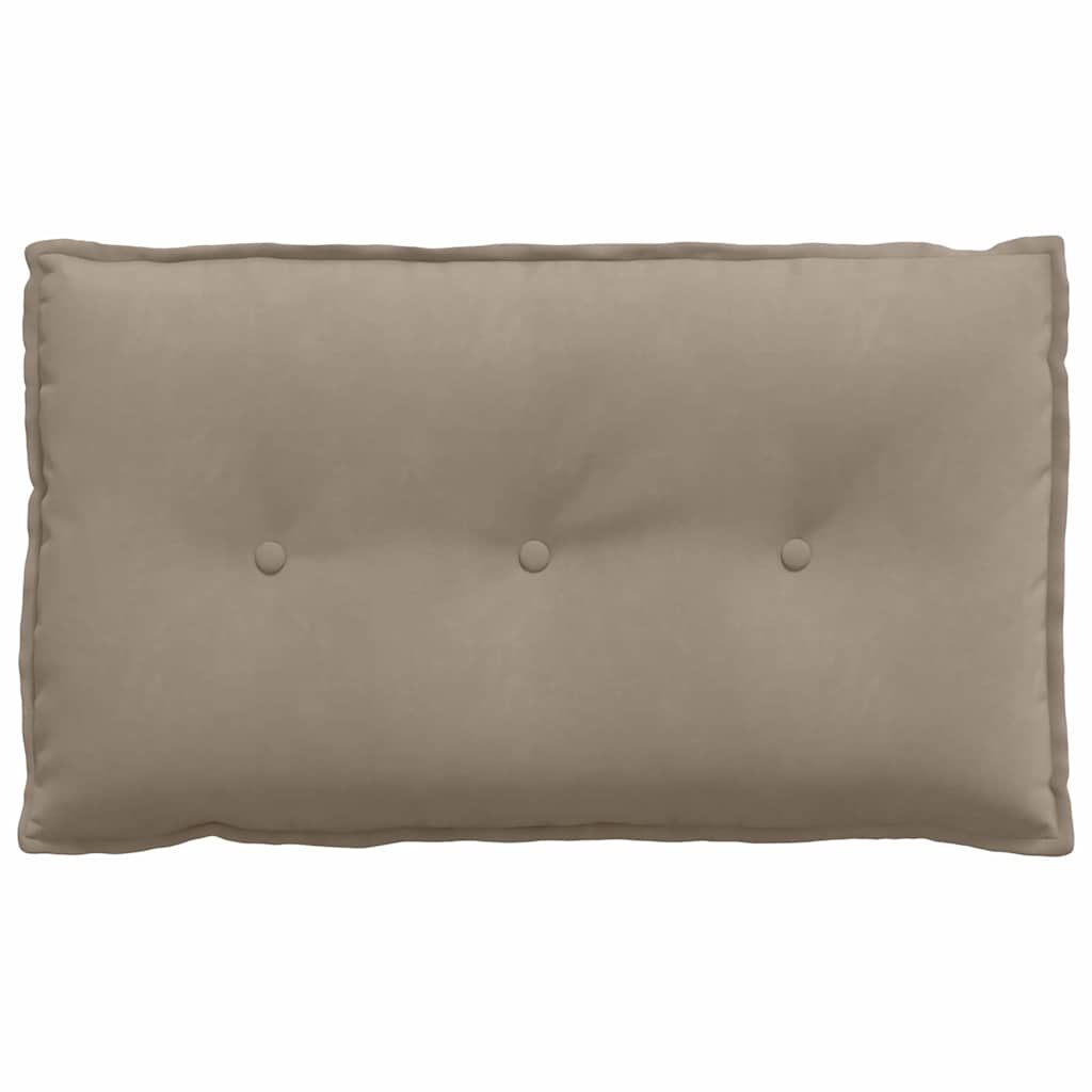 Polštář Na Záda Taupe 80 X 50 Cm Mikrovlákno